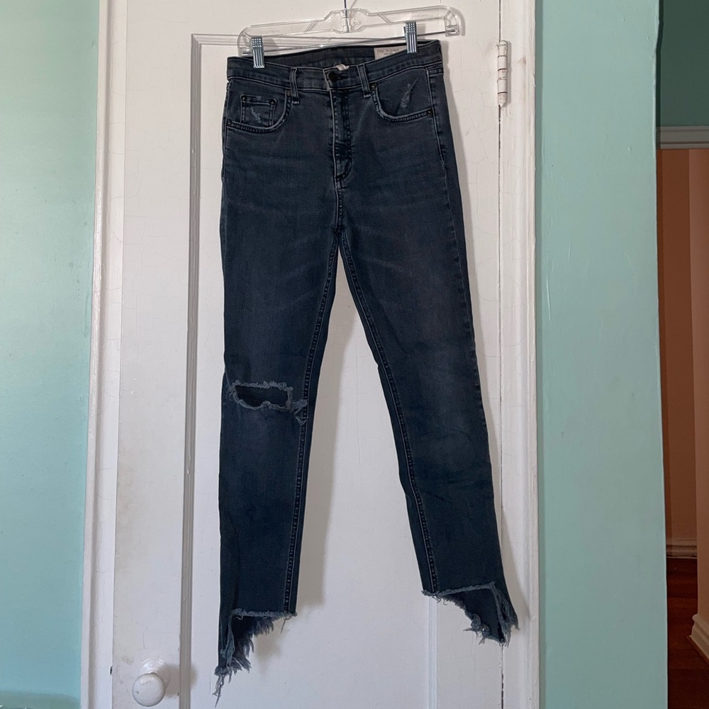 Rag and bone high rise ankle skinny